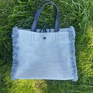 Kate Spade Light Blue Tote with Navy Handles